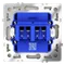 Розетка акустическая встраиваемая VOLTUM S70 4-местная, (сталь) vls060305