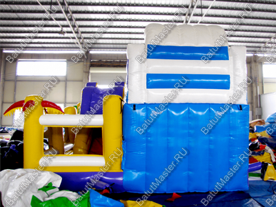 Коммерческий батут "Белый клык" с немеханизированной головой, размер 6*5*4 м