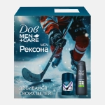 Подарочный набор Дезодорант Рексона Men + Гель для душа Дав Men Care 225мл в ассортименте