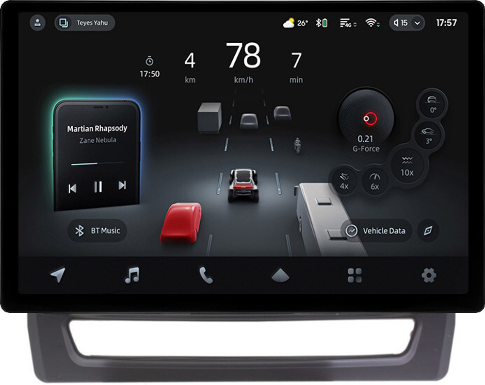 Магнитола для Mitsubishi ASX 2020+ (ШГУ 8", рамка тип 1) - Teyes CC4-PRO монитор 13" 2K QLED на Android 13, Snapdragon 778G, 8+128, AI, CarPlay, DSP, 4G SIM-слот