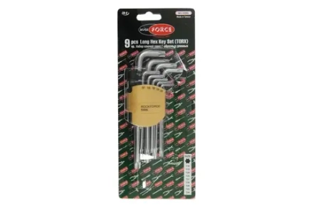 Набор ключей TORX RF-5098L: Г-образных удлиненных T10-T50 9пр. на пласт. держат. ROCKFORCE