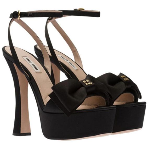 Miu Miu Satin Platform 'Black'