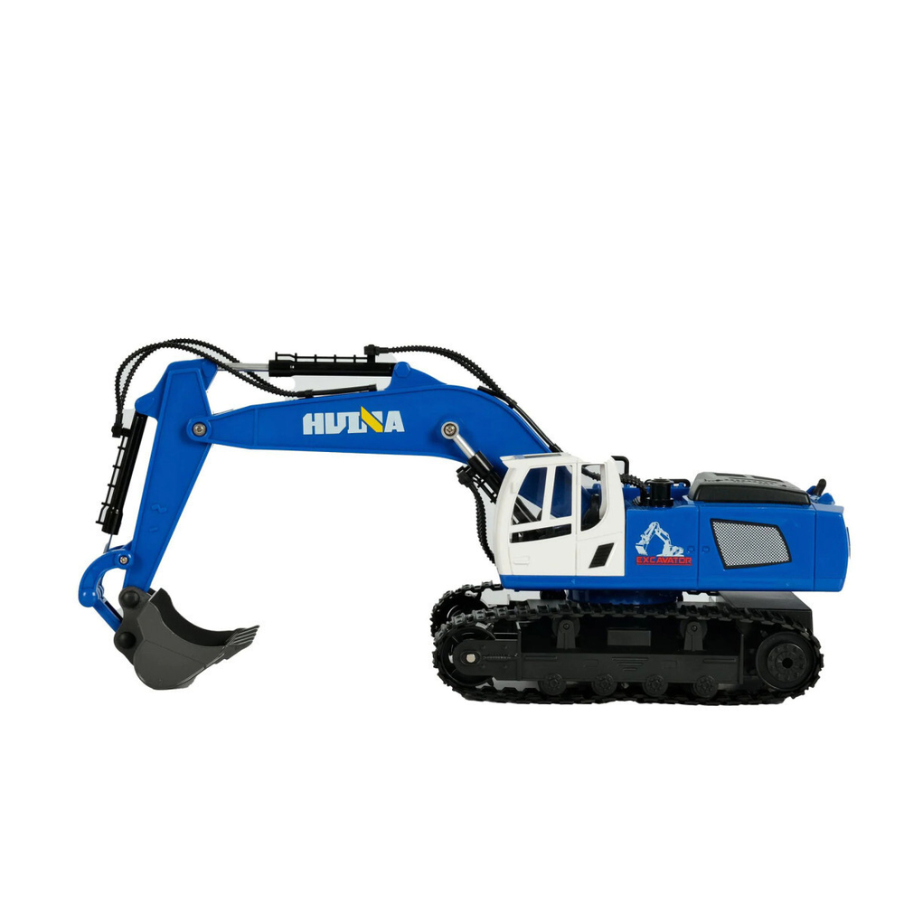Радиоуправляемый экскаватор HUI NA TOYS, синий 2.4G 9CH 1/18 hn1558