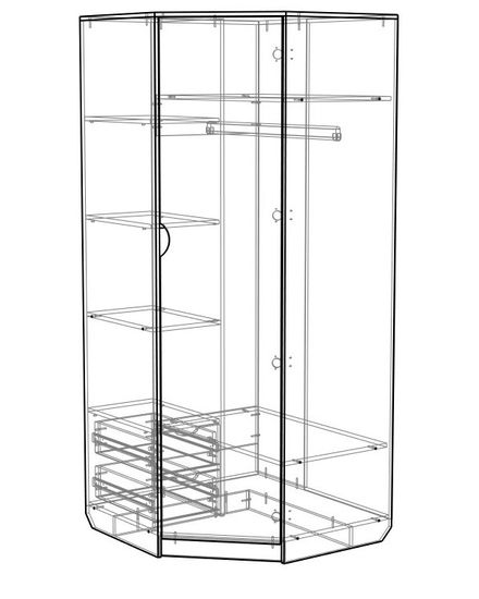 Шкаф угловой ГРАНД-ЛАВОРО-2 правый