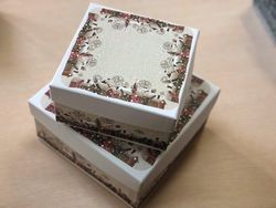 КВАДРАТНЫЙ НАБОР НОВОГОДНИЙ БЕЛЫЙ