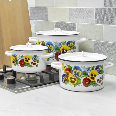 Набор кастрюль "Анютины глазки"