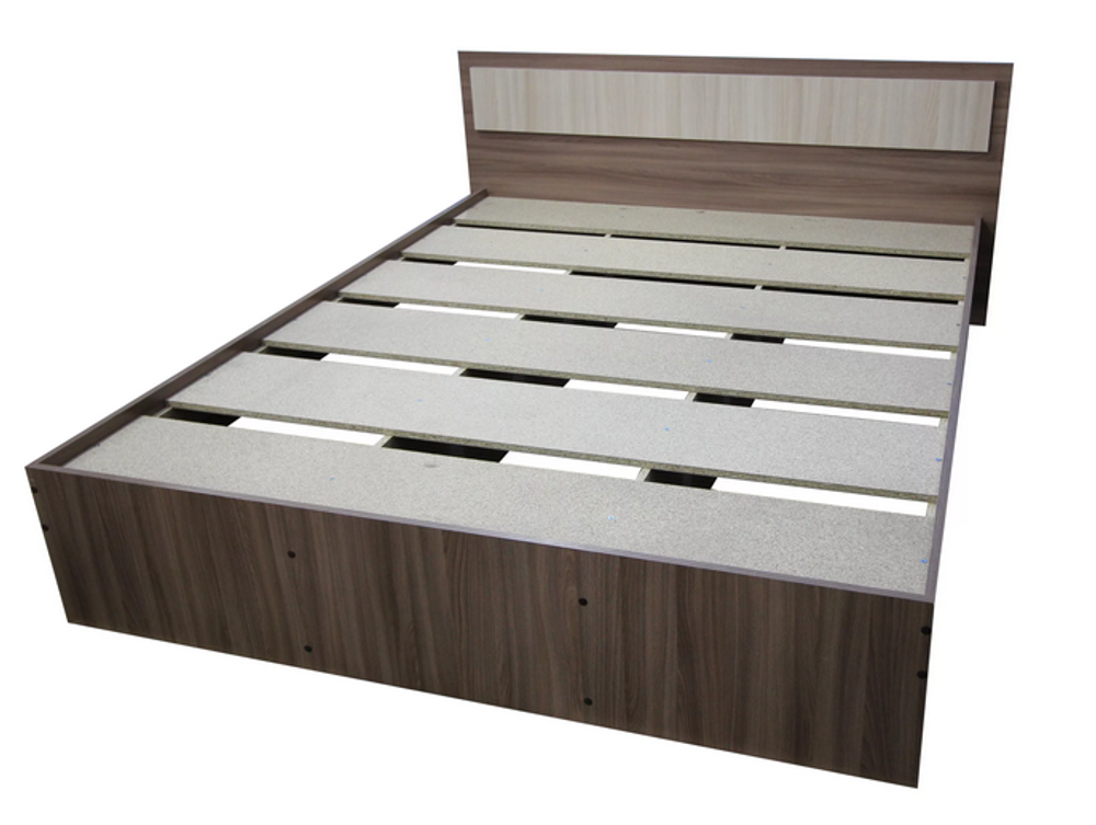 Кровать LIGHT Фиеста ясень темн/ясень св 1600 + настил