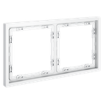 Рамка пластиковая VOLTUM S70 на 2 поста, (белый матовый)