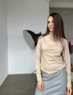 Шелковый лонг со стойкой