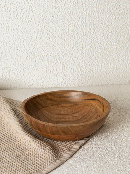 Тарелка деревянная DeNASTIA D20, Индия