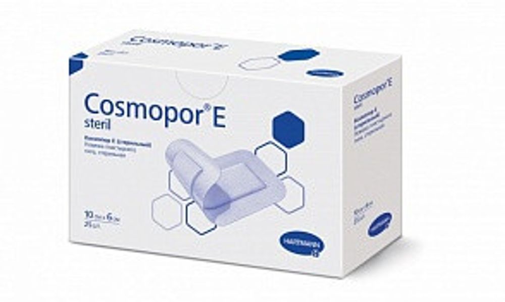 Cosmopor E steril/Космопор E стерил 10 х 6 см, 25 шт- пластырные повязки