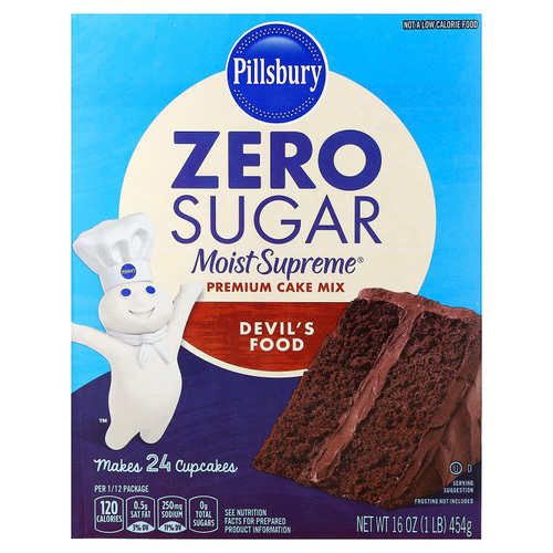 Pillsbury, Moist Supreme®, смесь для приготовления тортов премиального качества, без сахара, 454 г (16 унций)