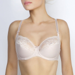 Бюстгальтер с мягкой чашкой с эффектом тиснения (Размер: 85E) (Цвет: пудровый)