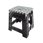 Табурет складной средний черный-серебро