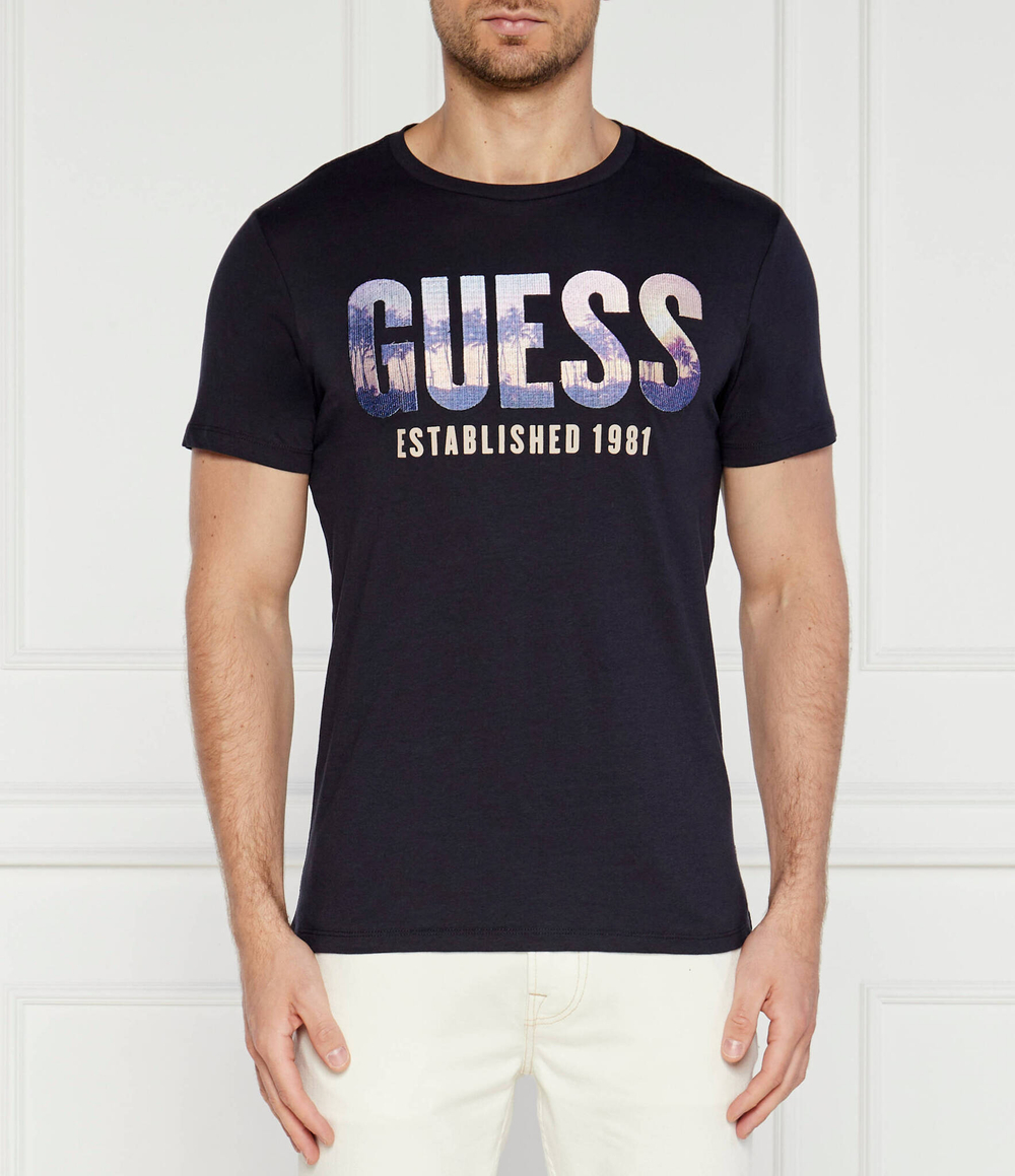 Футболка CITY OF PALMS GUESS - темно-синий (M4YI83 K9RM1)