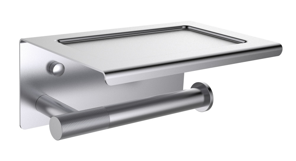 5510 Держатель для туалетной бумаги с полкой (ХРОМ) ViEiR  (20/1шт)