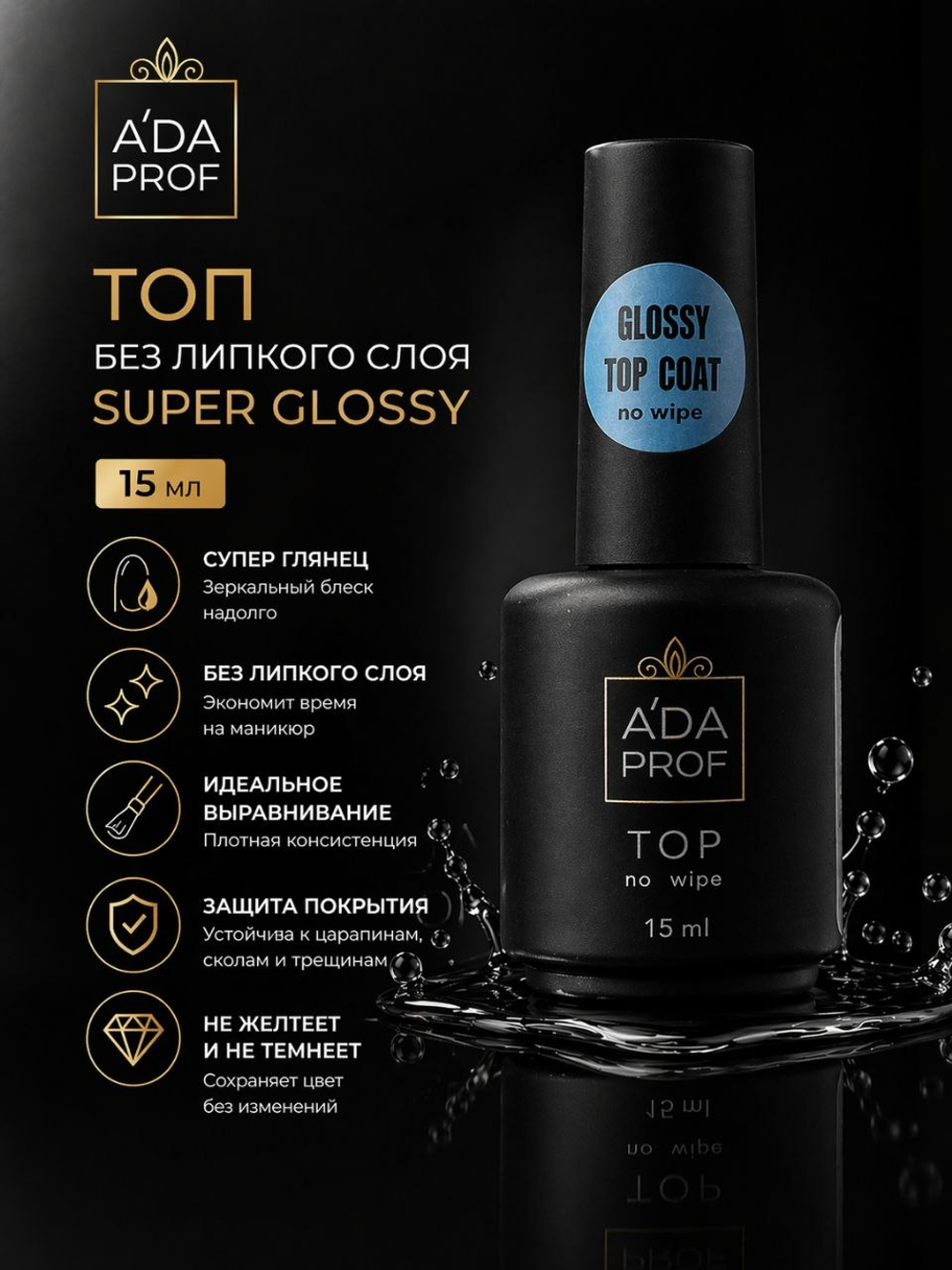 Топ без липкого слоя Super Glossy 15 гр