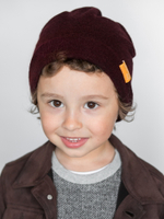 детская шапка из турецкой шерсти марсала