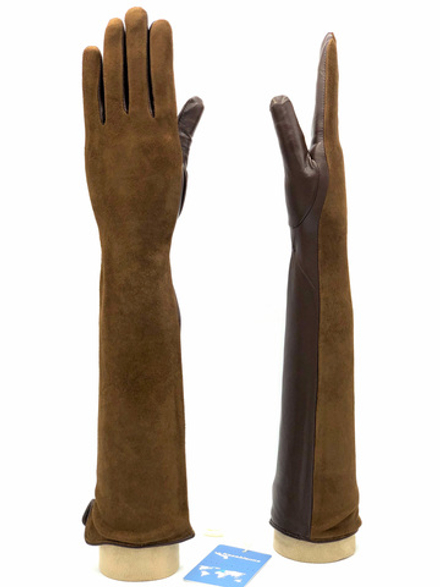 Перчатки длинные на шерстяной подкладке