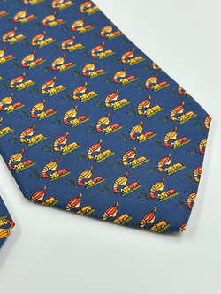 Галстук синий Salvatore Ferragamo