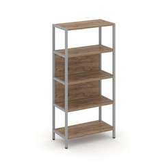 Shelf System Односекционный стеллаж четырехярусный SN.STM-411 Дуб Табак/Металл Серый 810*400*1613