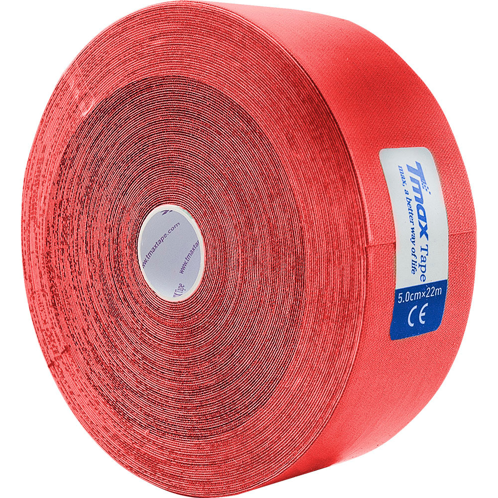 Тейп кинезиологический TMAX Extra Sticky 5 см x 22 м, 223298, красный