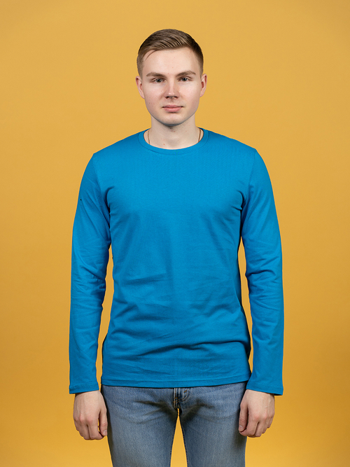 Лонгслив Premium голубой 180гр/м2