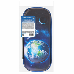 Пенал BRAUBERG, 1 отделение, 1 откидная планка, EVA, 22х10 см, Planet, 272336