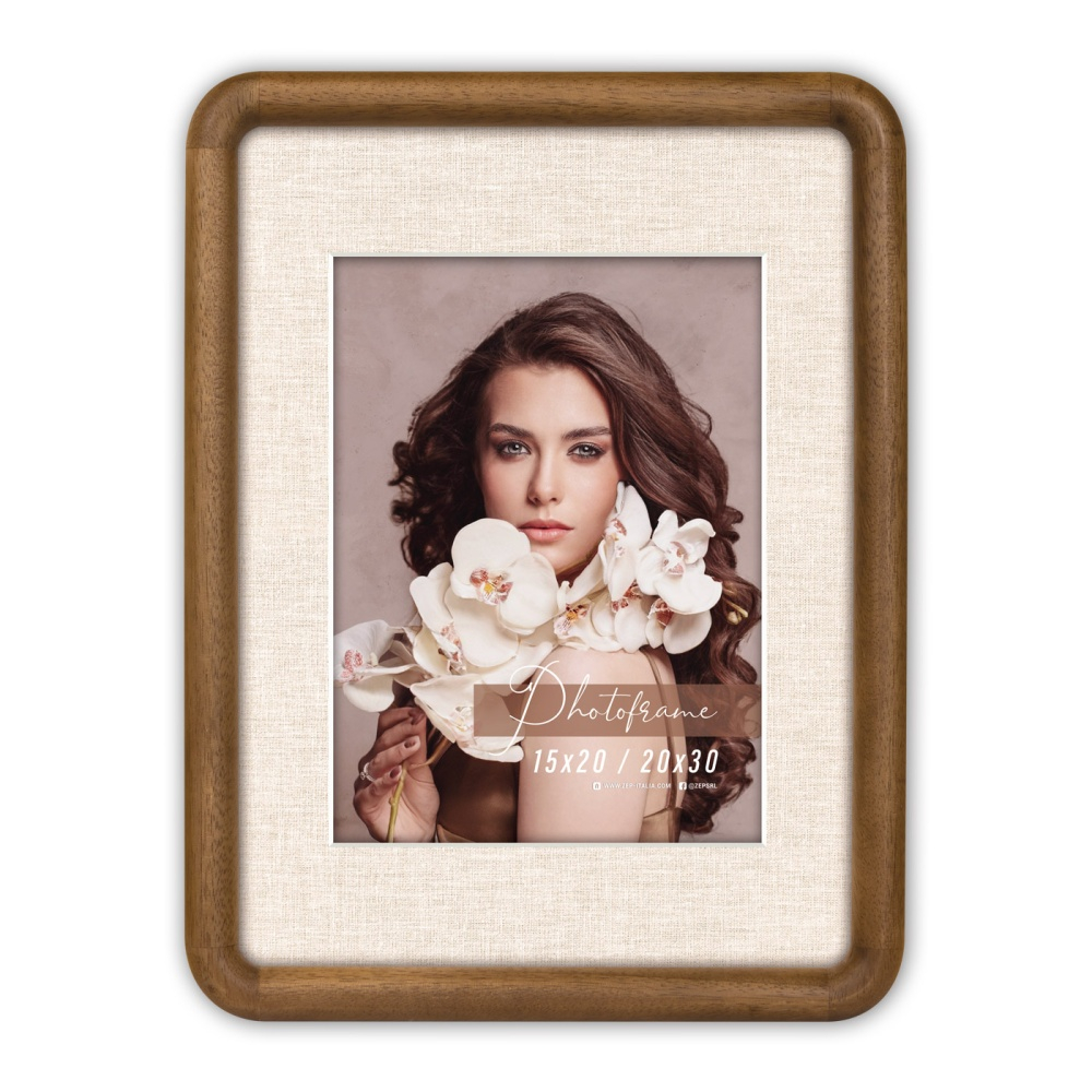 ZEP VM834 30x40/20x30 Marsiglia, паспарту текстиль, дерево (коричневая)ф/рамка