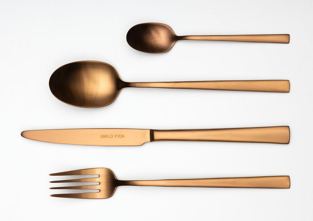 Набор TOUCH bronze 13-14столовые приборы Belo Inox Бронзовый