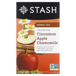 Stash Tea, Herbal Tea, корица, яблоко и ромашка, без кофеина, 20 чайных пакетиков, 40 г (1,4 унции)