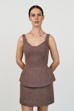 Юбка мини шерстяная