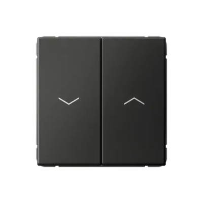 ARTGALLERY 2-клавишный ВЫКЛЮЧАТЕЛЬ ДЛЯ ЖАЛЮЗИ, 2х сх.4, 10А, механизм, БАЗАЛЬТ