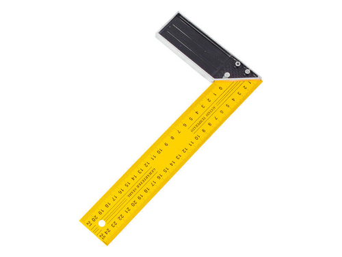 15-3-250 Угольник столярный металлический, основание+линейка, двусторонняя разметка в см, 250мм