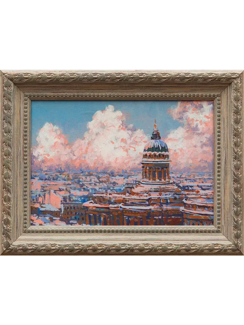 Картина маслом "Казанский собор" Леонтьев