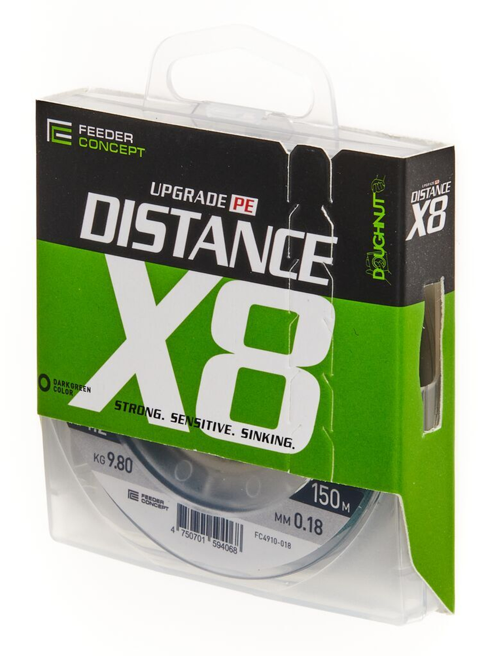 Шнур плетёный Feeder Concept Distance х8 BRAID Dark Green 150/018