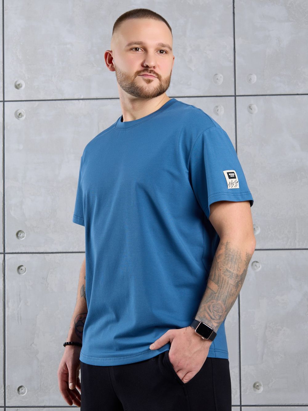 Фуфайка (футболка) мужская Арчи-1 Виотекс ИНДИГО