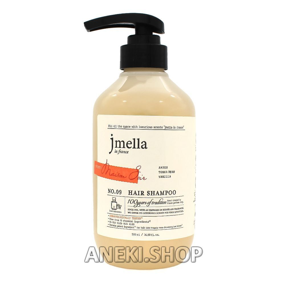 Шампунь парфюмированный для волос «Мейсон Суар» 500 мл In France Maison Soir Hair Shampoo JMELLA