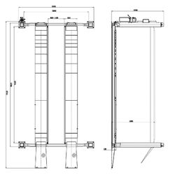 KraftWell (KRW450AT) Подъемник четырехстоечный г/п 4500 кг платформы для сход-развала
