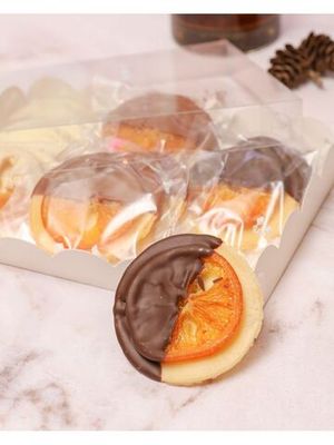 Апельсин в шоколаде на хрустящем печенье 9 шт.