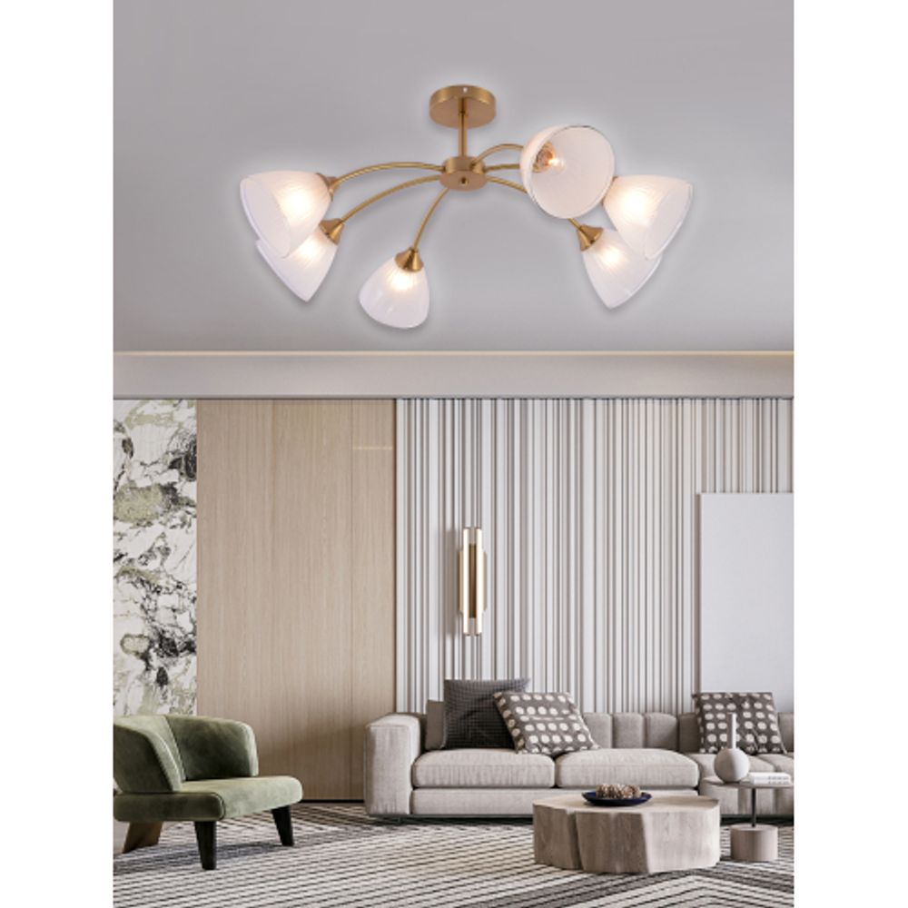 Люстра Rivoli Debra 9189-306 6хЕ27 60 Вт модерн | Rivoli