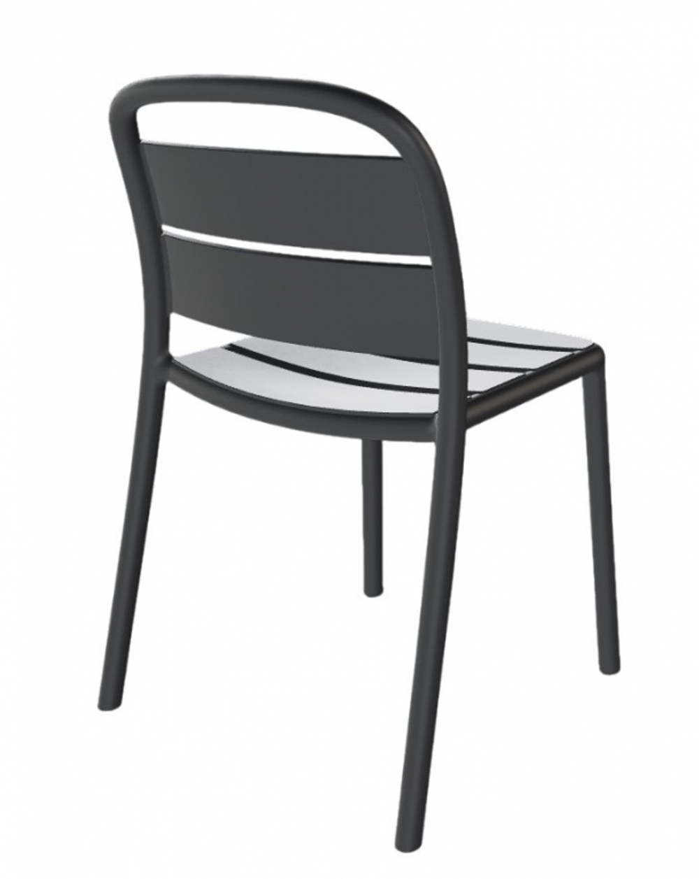 Стул пластиковый Papatya Balat-S, антрацит