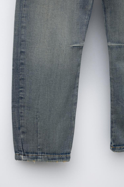 ZARA ДЖИНСЫ RELAXED BALLOON, СИНИЙ