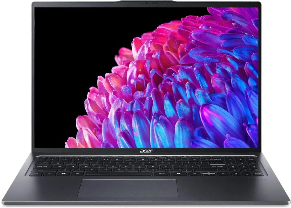 Ноутбук  Acer Swift Go 16 SFG16-72-787A 16 ", Core Ultra 7, 32 Гб RAM, 1 Тб SSD, Arc graphics, Серый