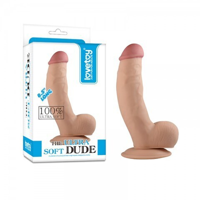 Реалистичный фаллоимитатор Lovetoy Ultra Soft Dude (20×4,5 см)