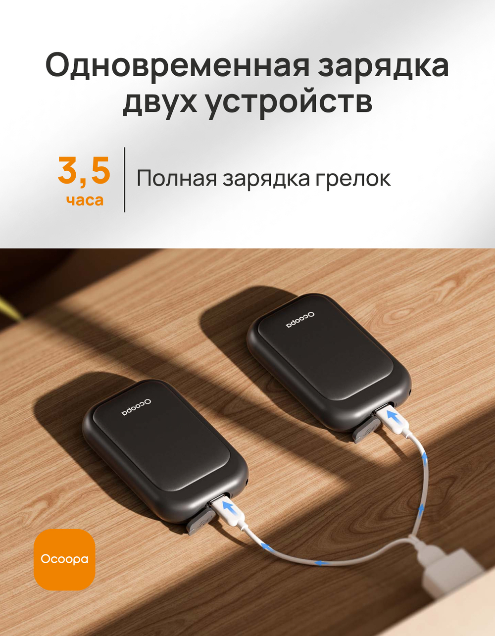 Электрическая грелка Ocoopa UT4 Young Black Black