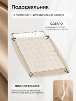 КПБ Однотонный Сатин Элитный на резинке OCER005, 2 спальный, 4 наволочки, простынь 160*200*30