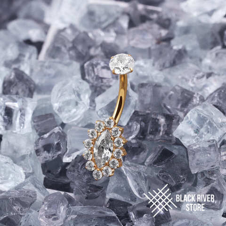 Банан Jasmine Marquise Crystal PVD Yellow