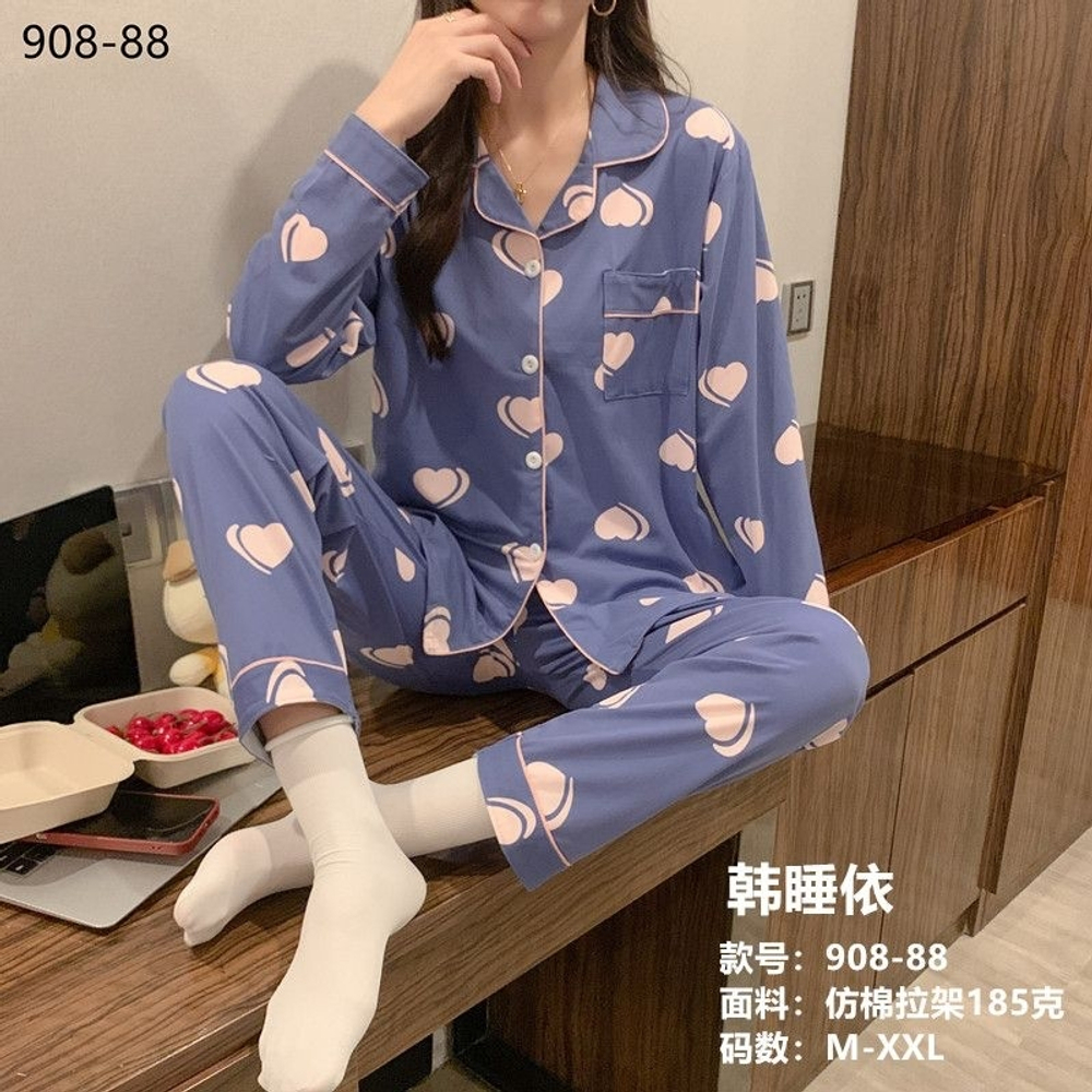 Пижама штаны+рубашка дл/р 908-88