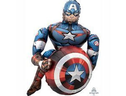 А Ходячая фигура, Капитан Америка, Мстители, 34"/86 см * 39"/99 см, 1 шт. (В упаковке)
